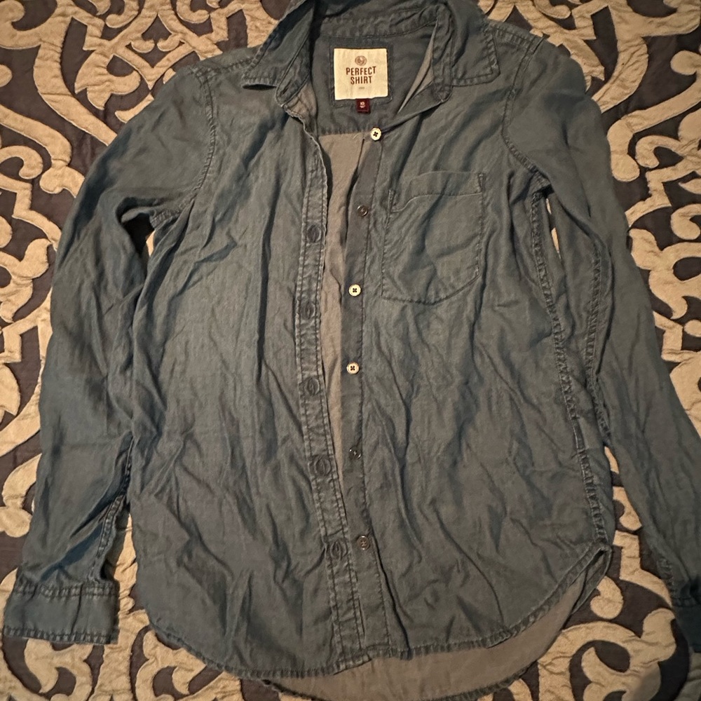Denim button down shirt